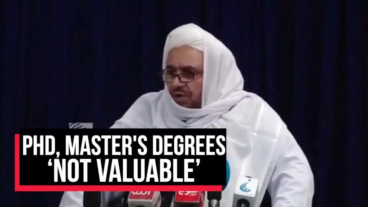 No PhD, Masters Degree Valuable, Says Talibans New Education Minister